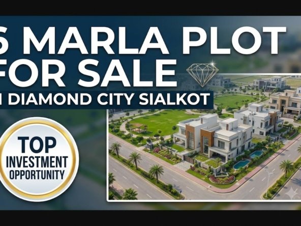 6 marla plot for sale in Diamond city sialkot